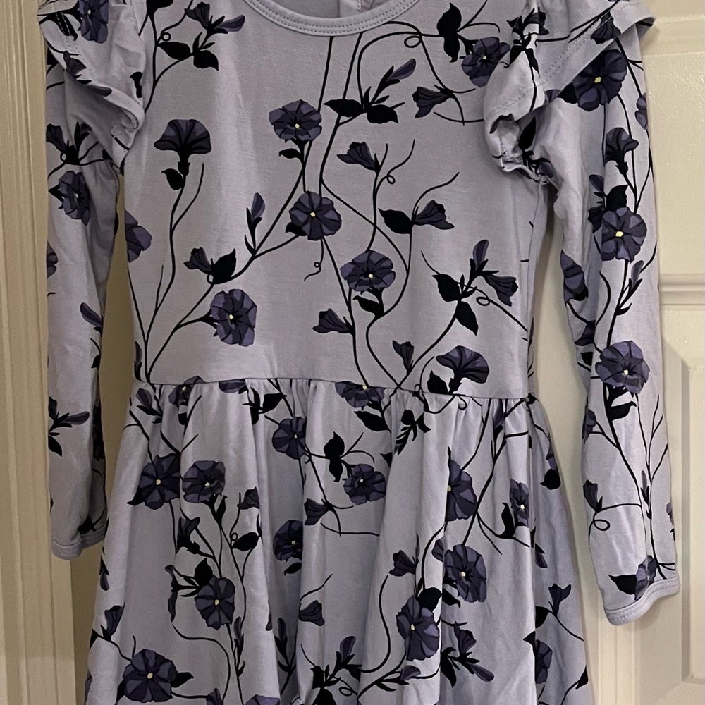 Kyte Baby long sleeve twirl bodysuit in Petunia, size 3T